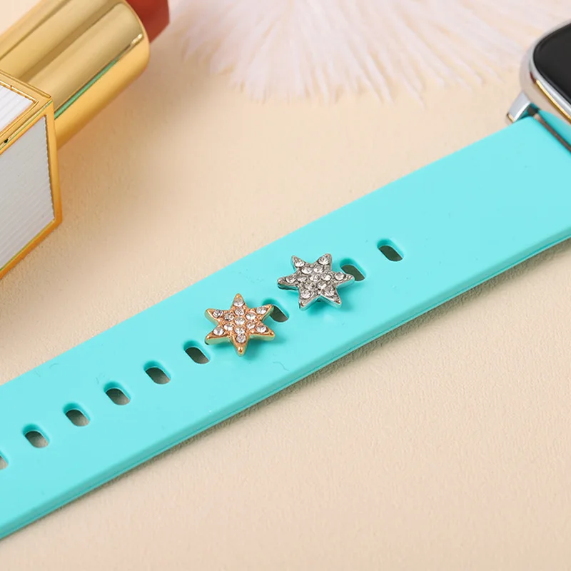 Creative Hexagram Decorative Buckle Paw Nails for Apple Watch Band Charm Metal Rivet Accessories for Iwatch Silicone Strap
Creative Hexagram Decorative Buckle Paw Nails for Apple Watch Band Charm Metal Rivet Accessories for Iwatch Silicone Strap