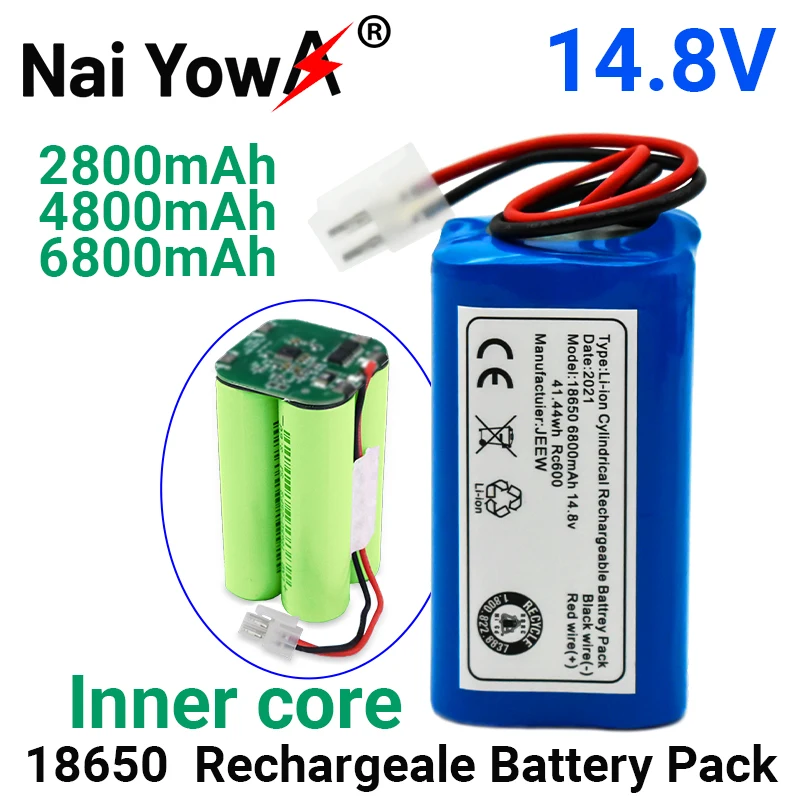 

100% New Rechargeable Battery 14.8V 12800mAh robotic vacuum cleaner accessories parts for Chuwi ilife A4 A4s A6