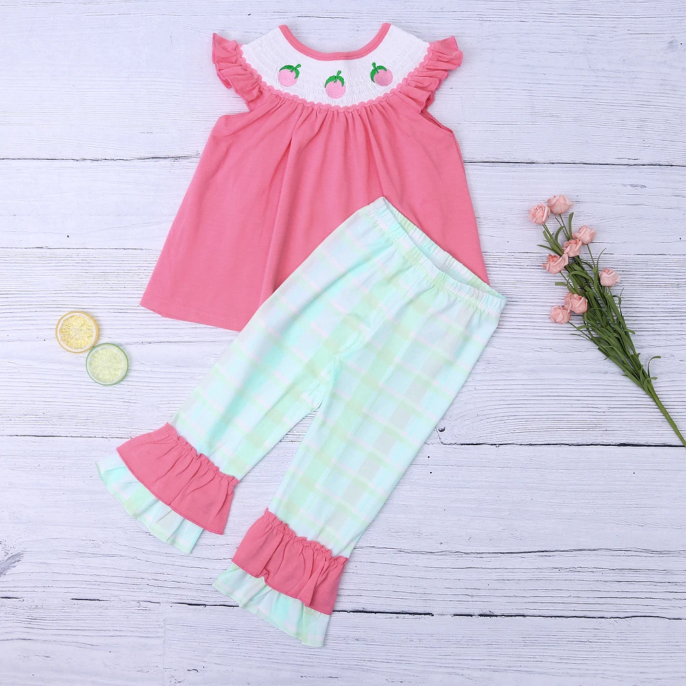 Baby Girl Clothes Set 2pcs Cotton Pink Suit Fruits Embroidery Bodysuit Toddler T-shirt Outfits Lace Mint Shorts For 1-8T Babi
Baby Girl Clothes Set 2pcs Cotton Pink Suit Fruits Embroidery Bodysuit Toddler T-shirt Outfits Lace Mint Shorts For 1-8T Babi
