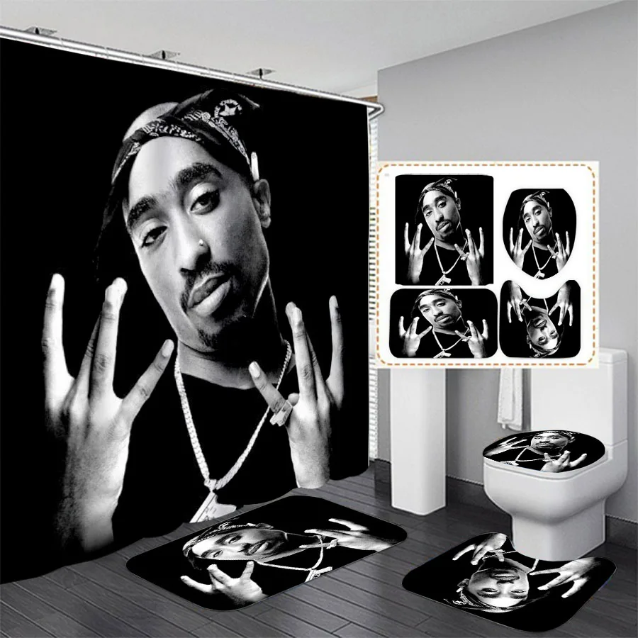 3D Print TUPAC 2PAC Shower Curtain Waterproof Bathroom Curtain Anti-slip Bath Mat Set Toilet Rugs Carpet Home Decor VC02
3D Print TUPAC 2PAC Shower Curtain Waterproof Bathroom Curtain Anti-slip Bath Mat Set Toilet Rugs Carpet Home Decor VC02