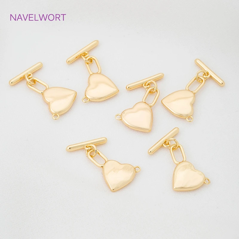 18K Gold Plated Brass Metal Heart Shape OT Clasps, Bowknot Connector Clasps Hooks Fastener For Handmade DIY Jewelry Findings
18K Gold Plated Brass Metal Heart Shape OT Clasps, Bowknot Connector Clasps Hooks Fastener For Handmade DIY Jewelry Findings