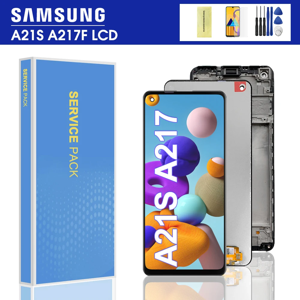 6,5 "Оригинальный ЖК-дисплей для Samsung Galaxy A21s A217, ЖК-дисплей с рамкой, сенсорный экран, дигитайзер для Samsung A21s SM-A217F/DS LCD дисплей
6,5 "Оригинальный ЖК-дисплей для Samsung Galaxy A21s A217, ЖК-дисплей с рамкой, сенсорный экран, дигитайзер для Samsung A21s SM-A217F/DS LCD дисплей