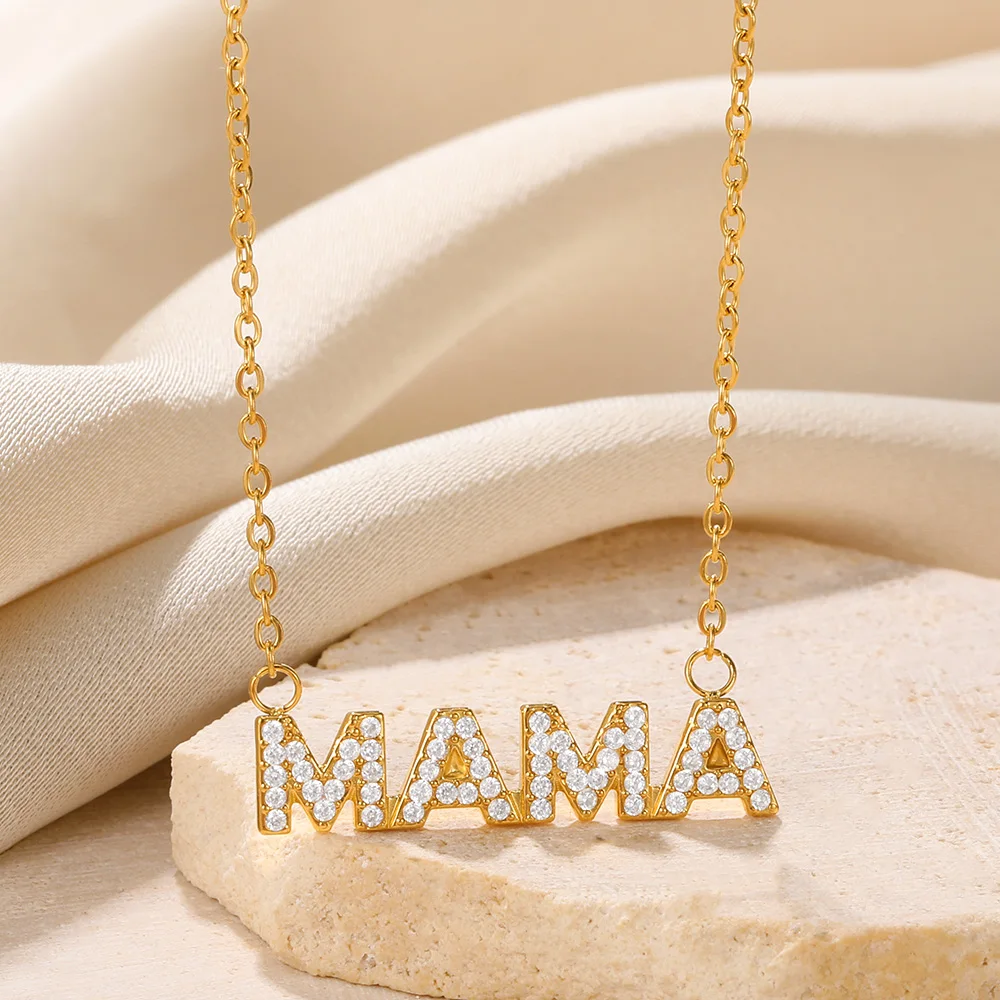 Stainless Steel Mama Necklace Gold Color Pendant Mother's Day Elegant Charm Jewelry Accessories For Women Gift
Stainless Steel Mama Necklace Gold Color Pendant Mother's Day Elegant Charm Jewelry Accessories For Women Gift