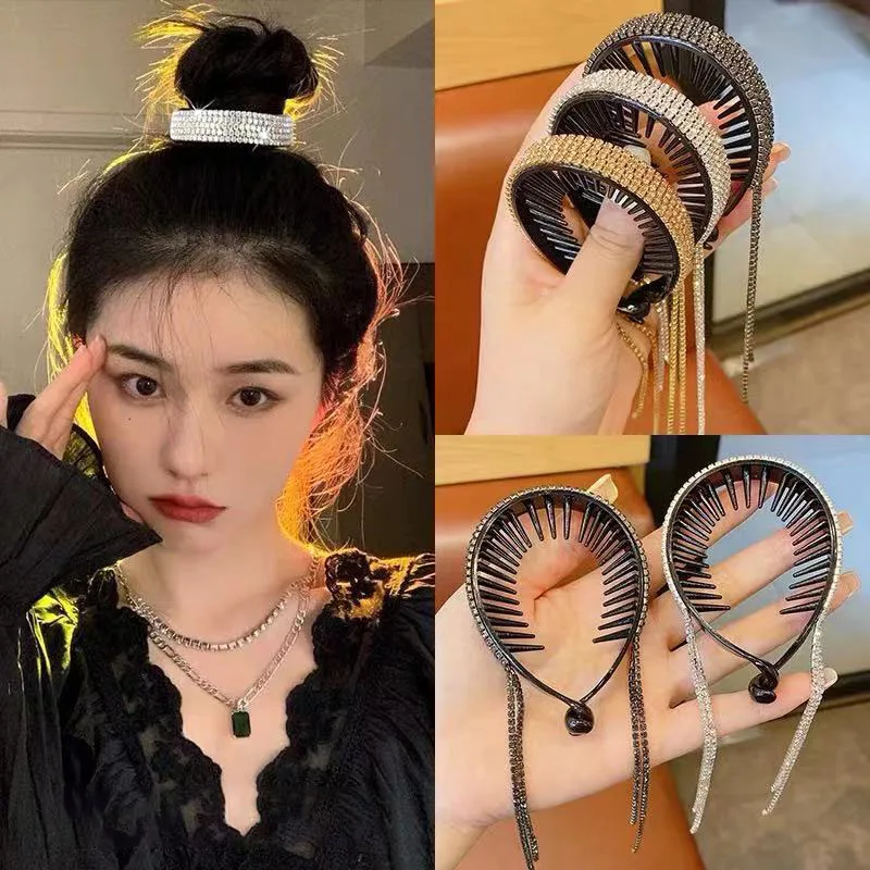 Ins Style Meatball Hair Clips Lady Headband with Tassels 4Colors Plastic/Resin Ponytail Headband Diamond Setting Nice Gift 1Pcs
Ins Style Meatball Hair Clips Lady Headband with Tassels 4Colors Plastic/Resin Ponytail Headband Diamond Setting Nice Gift 1Pcs