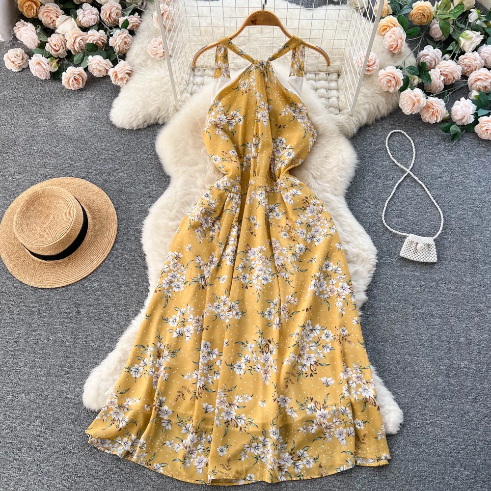 Sexy Halter Floral Print Criss-cross Off Shouler Elegant Dress Beach Vacation Dress Women Fashion Evening Party Summer Vestidos
Sexy Halter Floral Print Criss-cross Off Shouler Elegant Dress Beach Vacation Dress Women Fashion Evening Party Summer Vestidos