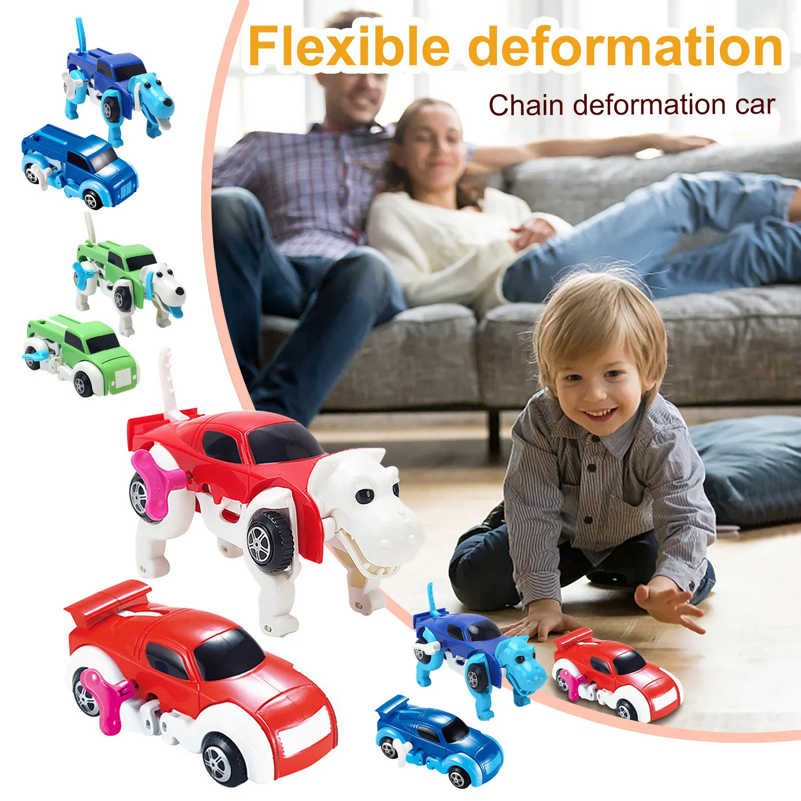 Collection Wind-up Clockwork Toy Dog Can Automatically Transform Dinosaur Small Animal Car
Collection Wind-up Clockwork Toy Dog Can Automatically Transform Dinosaur Small Animal Car