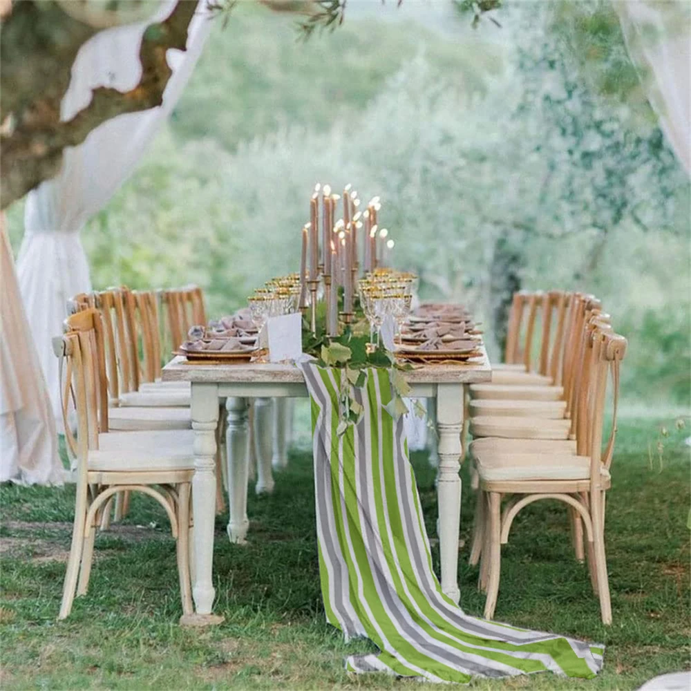 Vintage Stripes Table Runner Home Decor Birthday Party Long Chiffon Gauze Tablecloth Christmas Gifts 100% Handmade Runners
Vintage Stripes Table Runner Home Decor Birthday Party Long Chiffon Gauze Tablecloth Christmas Gifts 100% Handmade Runners