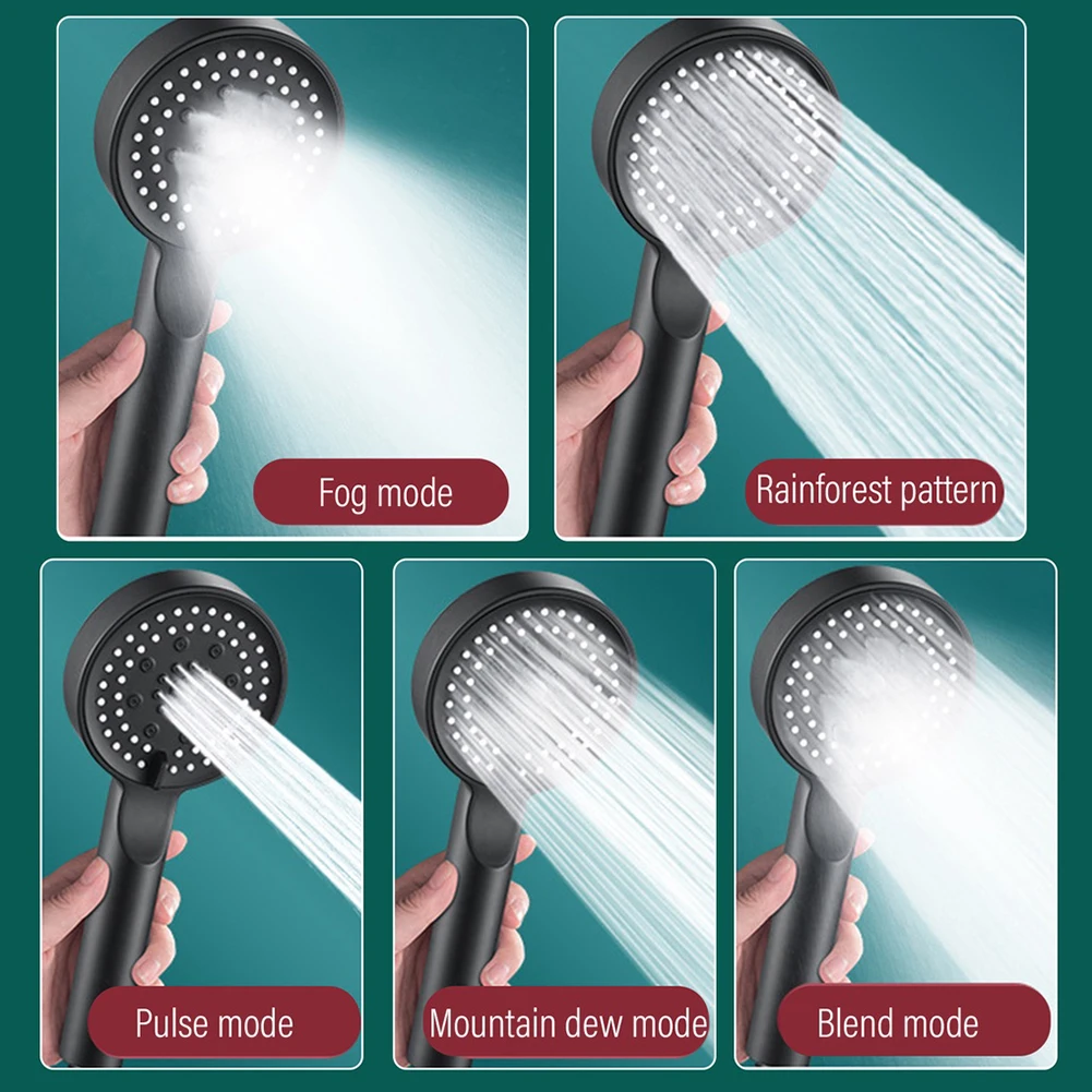 Hand Hold Shower Head Adjustment Bathroom Black Hand Shower Head High Pressure Shower Head Set Upgraded ABS Plastic
Hand Hold Shower Head Adjustment Bathroom Black Hand Shower Head High Pressure Shower Head Set Upgraded ABS Plastic