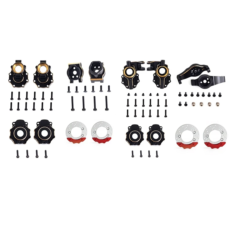 Brass Steering Knuckle & Hub Carrier & Portal Cover & Brake Caliper Set for Traxxas TRX-4 1/10 RC Crawler Car Parts
Brass Steering Knuckle & Hub Carrier & Portal Cover & Brake Caliper Set for Traxxas TRX-4 1/10 RC Crawler Car Parts