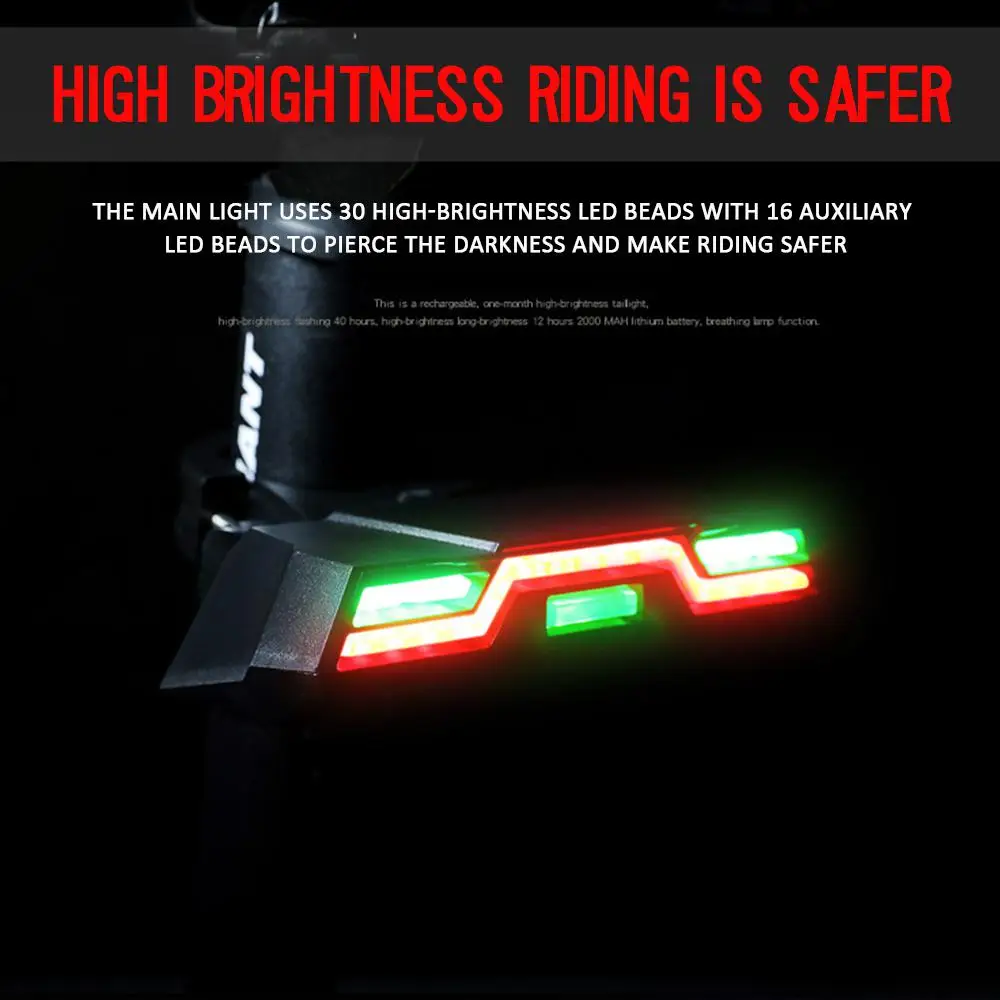 2000MA Bicycle Tail Lights USB Rechargeable Cycling Taillights Waterproof MTB Safety Bicycle Lantern Lighting Bike Accessories
2000MA Bicycle Tail Lights USB Rechargeable Cycling Taillights Waterproof MTB Safety Bicycle Lantern Lighting Bike Accessories