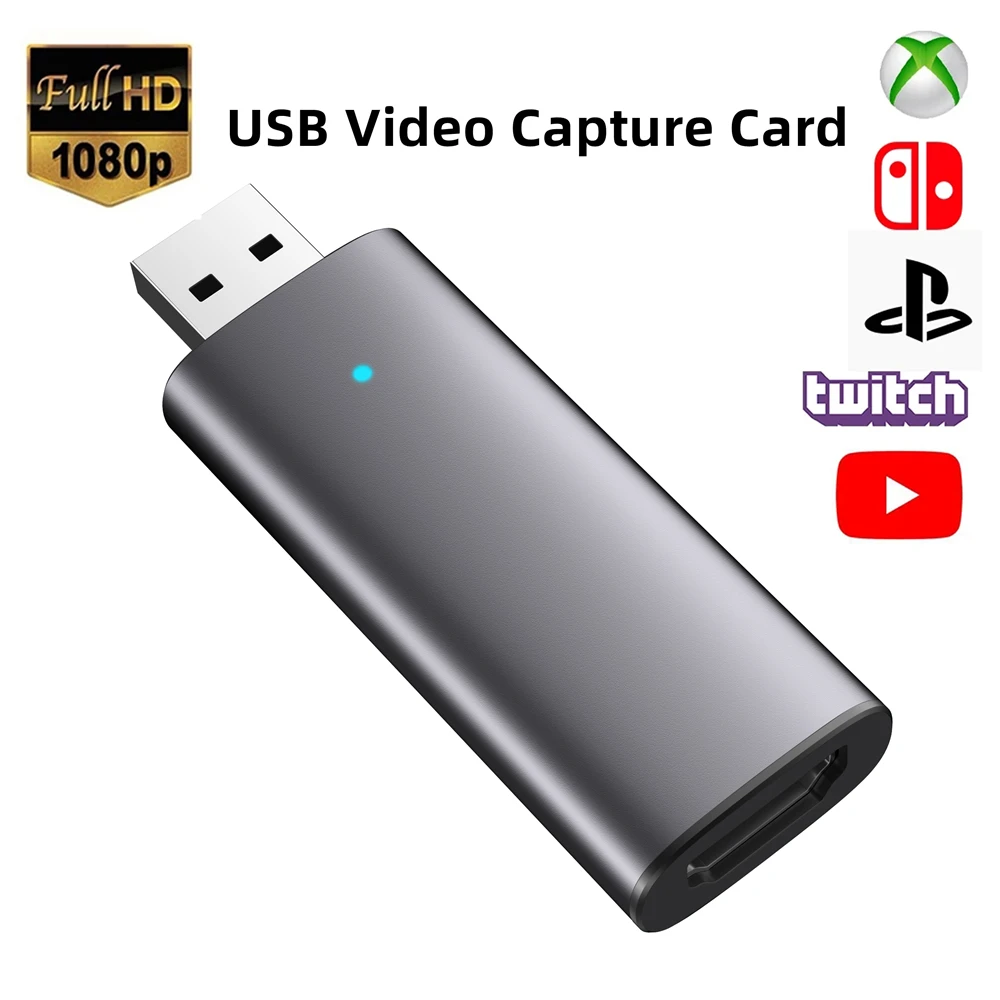 4K 1080P Video Capture Card HD Port To USB 2.0 Video Grabber Recorder for PC Computer PS4 Gaming Camera Live Streaming Meeting
4K 1080P Video Capture Card HD Port To USB 2.0 Video Grabber Recorder for PC Computer PS4 Gaming Camera Live Streaming Meeting