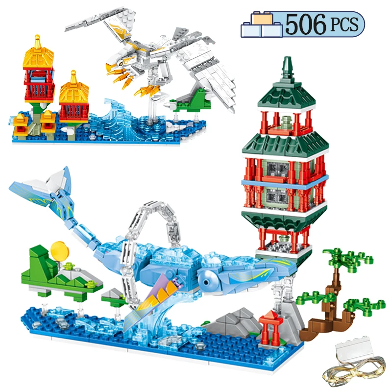 506PCS City Famous Temple Ancient Architecture Building Blocks Friends Street View LED Light Tower Houses Bricks Toy For Kids
506PCS City Famous Temple Ancient Architecture Building Blocks Friends Street View LED Light Tower Houses Bricks Toy For Kids