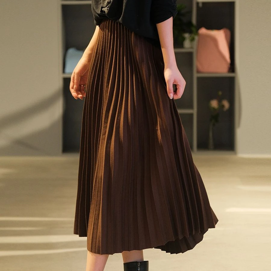2023 Autumn Winter Women Fashion Solid Color Pleated Skirts Female High Waist Wool Skirts Ladies Midi Long Woolen Skirts N93
2023 Autumn Winter Women Fashion Solid Color Pleated Skirts Female High Waist Wool Skirts Ladies Midi Long Woolen Skirts N93