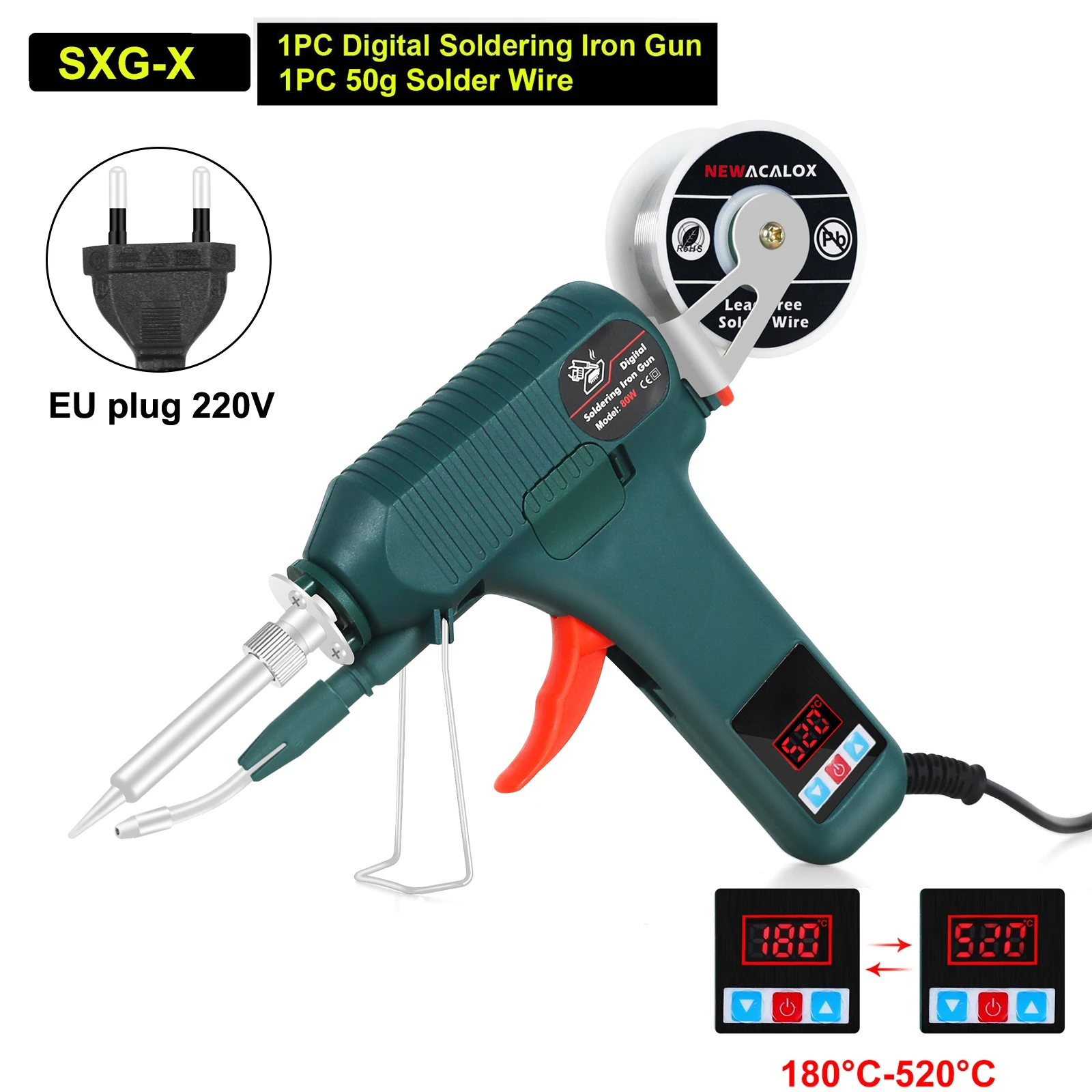 Паяльник NEWACALOX С Цифровым Дисплеем, 80 Вт
Паяльник NEWACALOX С Цифровым Дисплеем, 80 Вт