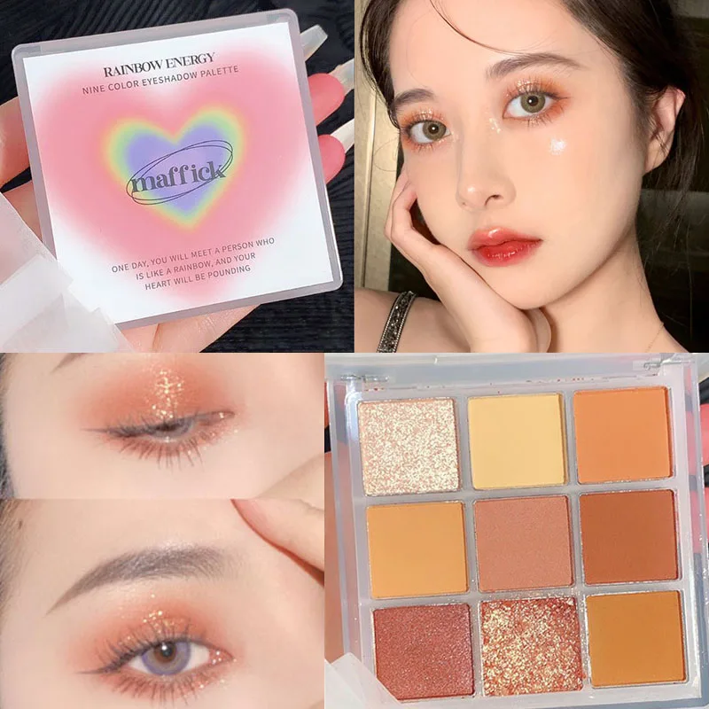 MAFFICK 9 Colors Eyeshadow Palette Earth Color Pearly Matte Milk Tea Eye Shadow Broken Gold Plate Waterproof Powder Cosmetic
MAFFICK 9 Colors Eyeshadow Palette Earth Color Pearly Matte Milk Tea Eye Shadow Broken Gold Plate Waterproof Powder Cosmetic