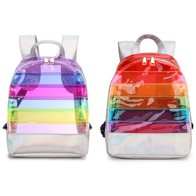 2023 Backpack Colorful Stripes Plastic Transparent Backpack Bag Ladies Travel Bag Ladies Bags
2023 Backpack Colorful Stripes Plastic Transparent Backpack Bag Ladies Travel Bag Ladies Bags