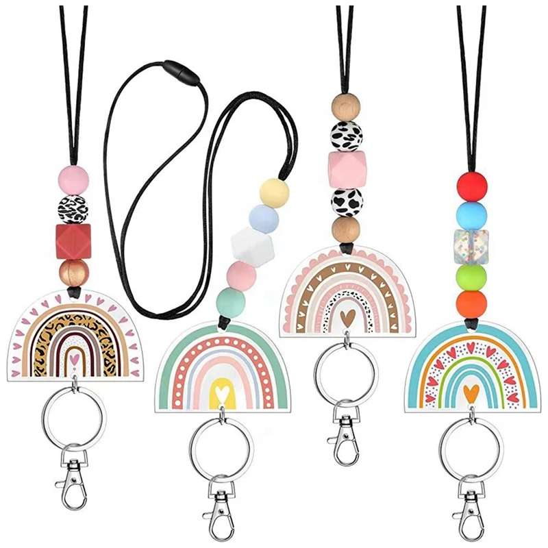 Teacher Lanyards For ID Badges And Keys Cute Beaded Lanyards With Keychain Silicone Beaded Keychain For Women Girls
Teacher Lanyards For ID Badges And Keys Cute Beaded Lanyards With Keychain Silicone Beaded Keychain For Women Girls