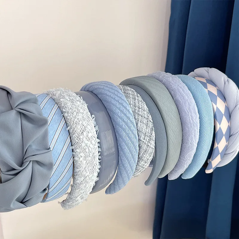 New Women's Blue Hairband Sweet Headband Solid Color Hairband Headband Ladies Simple Fashion Hair Accessories Headwear
New Women's Blue Hairband Sweet Headband Solid Color Hairband Headband Ladies Simple Fashion Hair Accessories Headwear