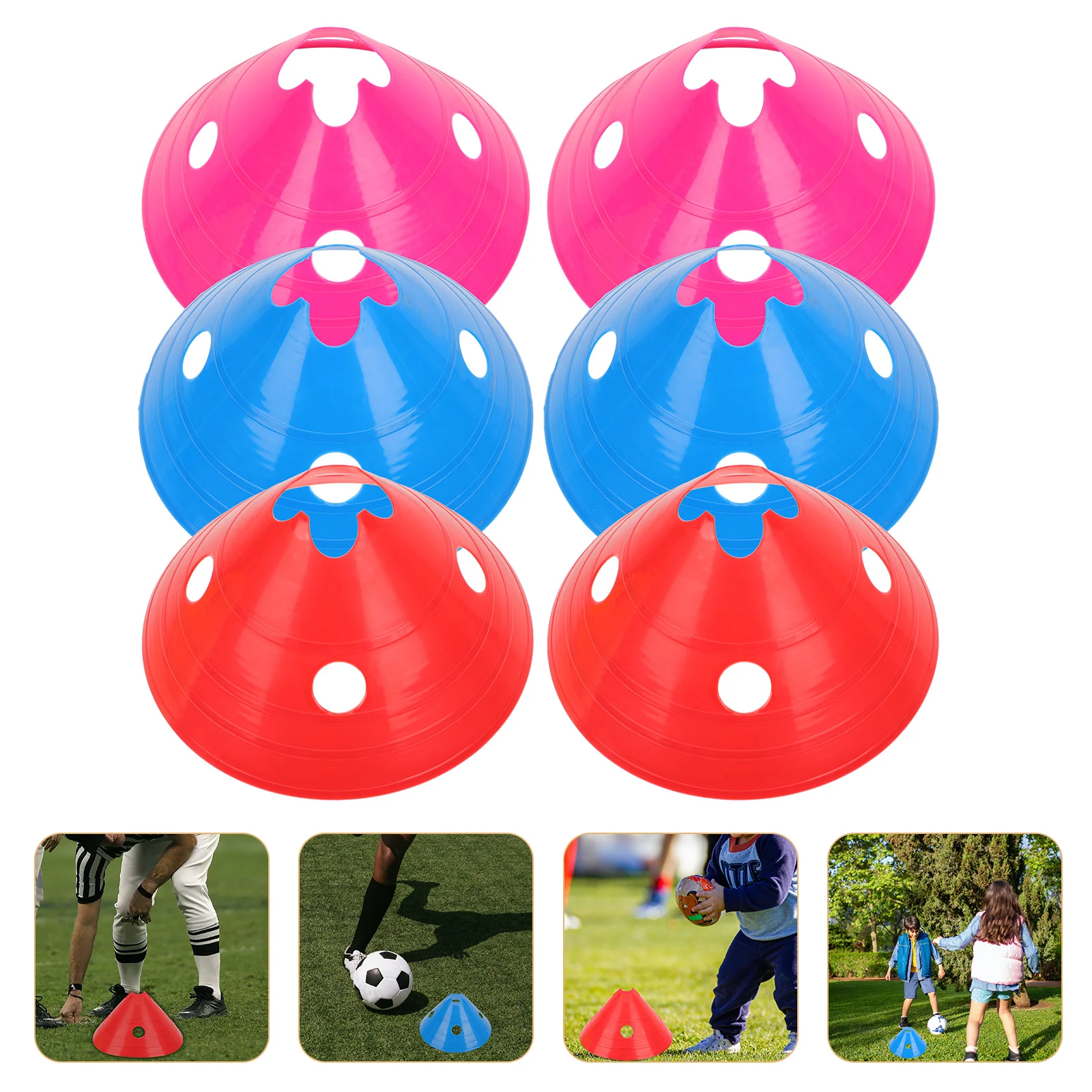 6Pcs Stackable Football Training Disks Football Flexibility Training Tools 
6Pcs Stackable Football Training Disks Football Flexibility Training Tools