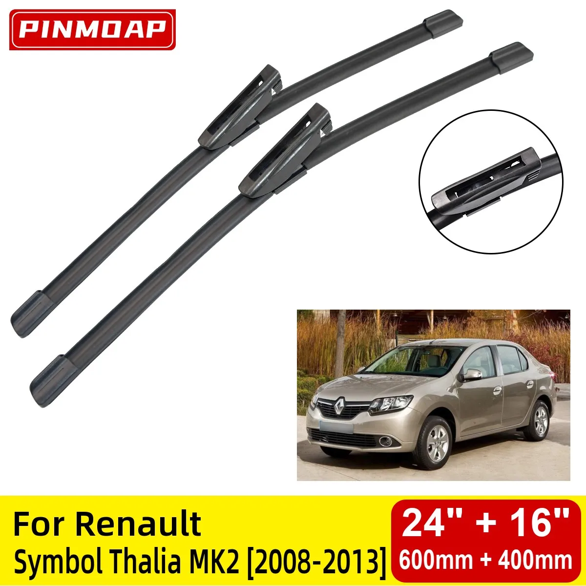 Щетки стеклоочистителя для Renault Symbol Thalia MK2 2008-2013, 24 + 16 дюймов, 2008 2009 2010 2011 2012 2013
Щетки стеклоочистителя для Renault Symbol Thalia MK2 2008-2013, 24 + 16 дюймов, 2008 2009 2010 2011 2012 2013