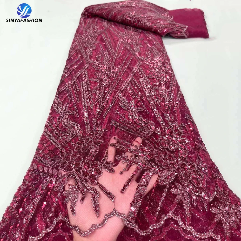 Sinya Latest Popular African French Lace Fabric 2023 High Quality Embroidery Mesh Tulle Sequins Wedding Bridal Dress Lace Cloth
Sinya Latest Popular African French Lace Fabric 2023 High Quality Embroidery Mesh Tulle Sequins Wedding Bridal Dress Lace Cloth
