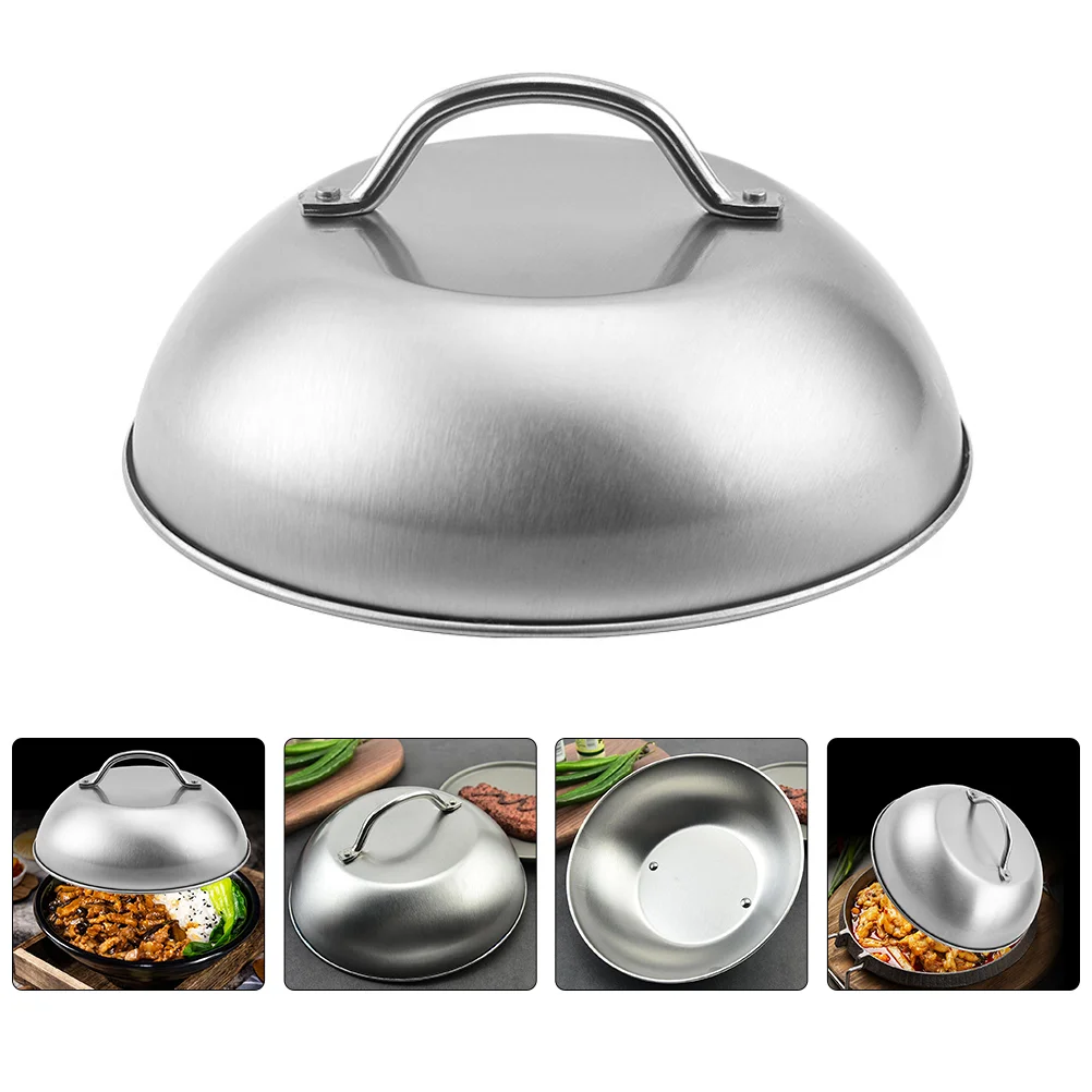 Cover Dome Lidbasting Griddle Plate Steel Melting Grill Stainless Steak Round Steam Metal Lidsdish Pan Pot Cake Steaming Cooking 
Cover Dome Lidbasting Griddle Plate Steel Melting Grill Stainless Steak Round Steam Metal Lidsdish Pan Pot Cake Steaming Cooking