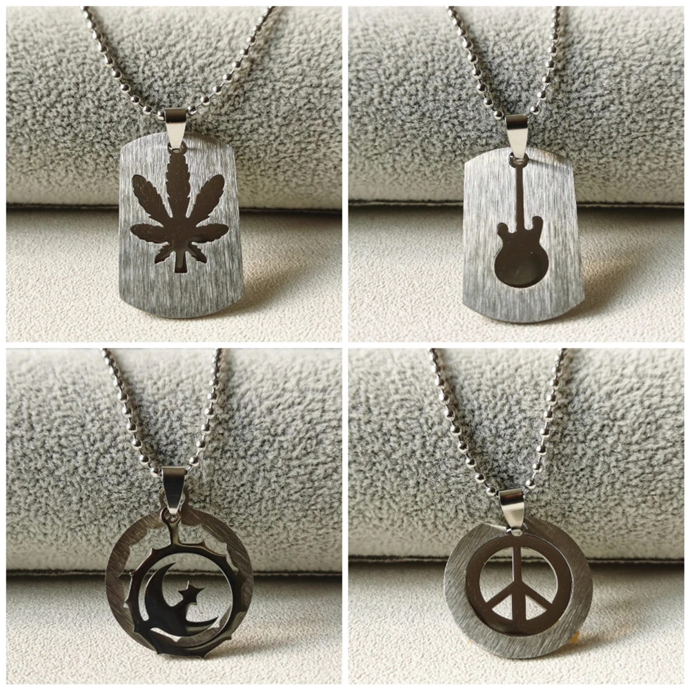 Wholesale 30PCS Lot Street Hip-Hop Rock Jewerly Men Women Stainless Steel Punk Guitar Mapple Leaf Beads Chain Pendant Necklaces
Wholesale 30PCS Lot Street Hip-Hop Rock Jewerly Men Women Stainless Steel Punk Guitar Mapple Leaf Beads Chain Pendant Necklaces