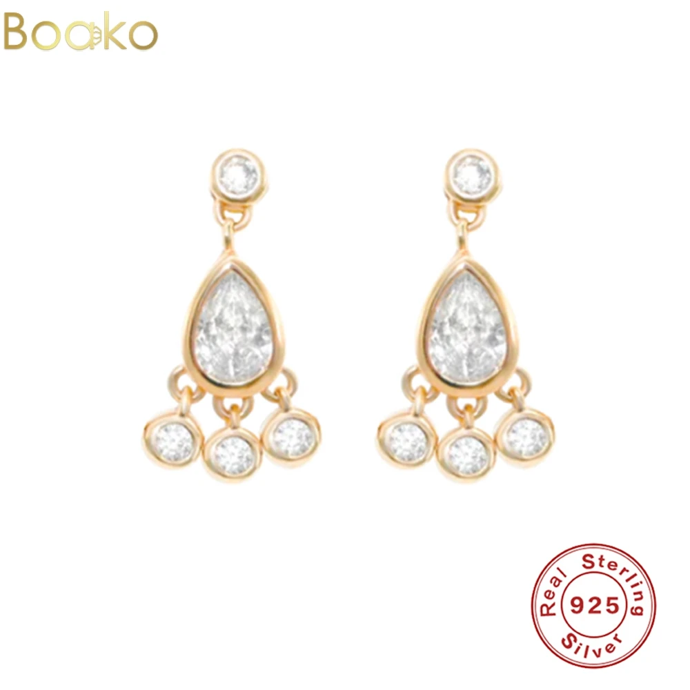 BOAKO 925 Sterling Silver Vintage White Crystal Stud Earrings For Women Exquisite Student Girlfriend Fine Jewelry Accessories 
BOAKO 925 Sterling Silver Vintage White Crystal Stud Earrings For Women Exquisite Student Girlfriend Fine Jewelry Accessories