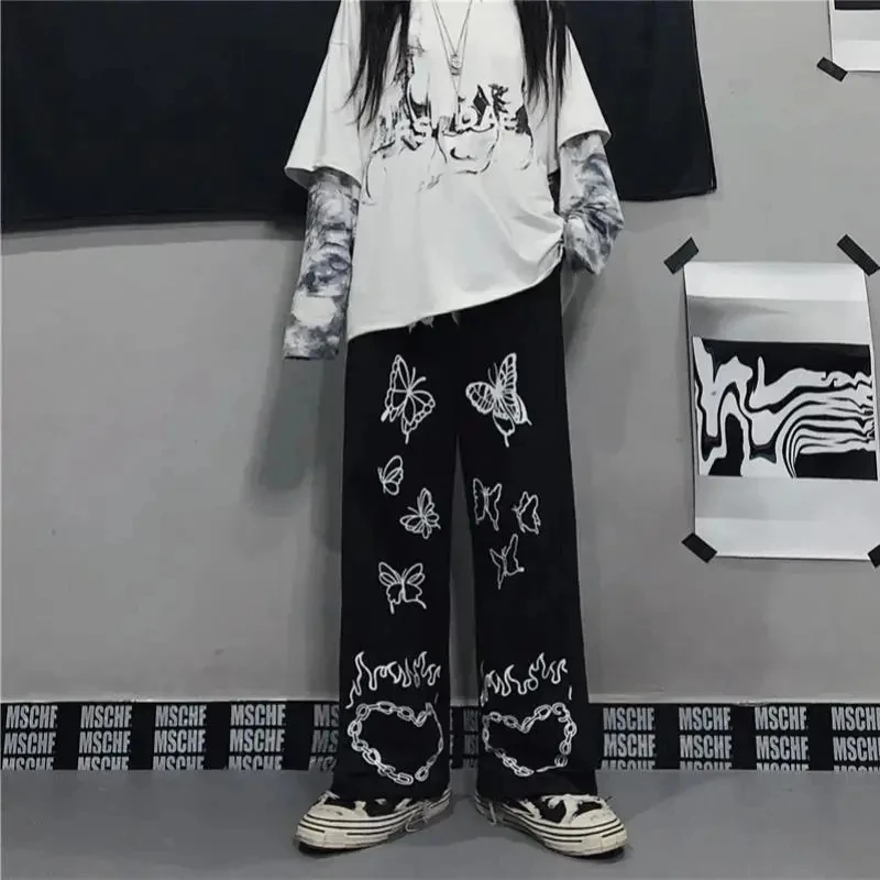 Women Pants Personality Streetwear Gothic Wide Leg Trousers Casual Hip-Hop Y2k Harajuku Men And Femme Pantalon Vintage Dark Pant
Women Pants Personality Streetwear Gothic Wide Leg Trousers Casual Hip-Hop Y2k Harajuku Men And Femme Pantalon Vintage Dark Pant