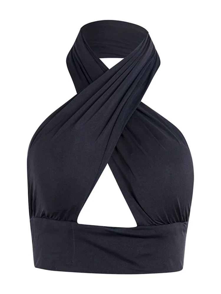 Women Strappy Cross Over Front Cut Out Halter Neck Sleeveless Backless Crop Top Bandage Vest Summer Sexy Tops Woman Clothes S-XL
Women Strappy Cross Over Front Cut Out Halter Neck Sleeveless Backless Crop Top Bandage Vest Summer Sexy Tops Woman Clothes S-XL