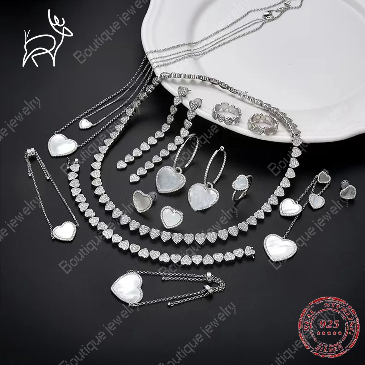 September 2022 New Sterling Silver White Shell Heart To Heart Jewelry, Colorful Zircon Jewelry Fashion Women's Gifts
September 2022 New Sterling Silver White Shell Heart To Heart Jewelry, Colorful Zircon Jewelry Fashion Women's Gifts