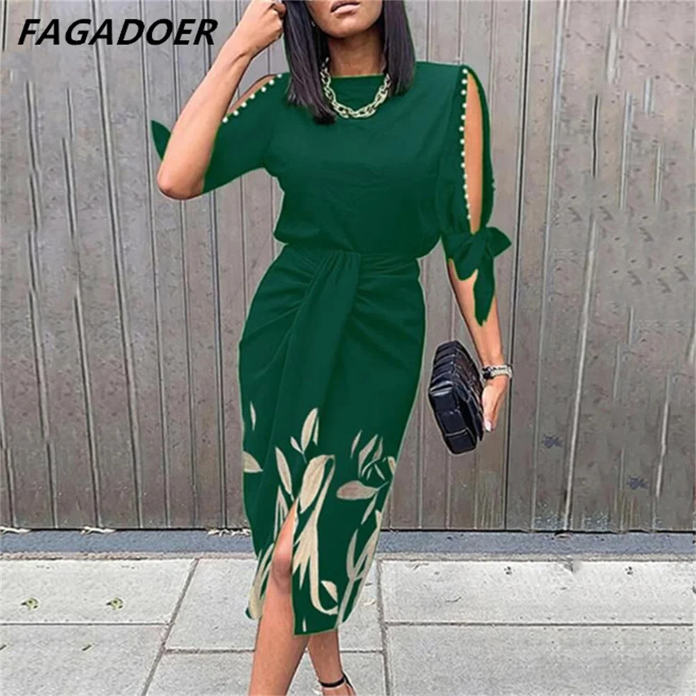 FAGADOER Sexy Hollow Short Sleeve Club Party Dress Women Elegant Round Neck Print Dress Casual Lace Up Body Irregular Vestidos
FAGADOER Sexy Hollow Short Sleeve Club Party Dress Women Elegant Round Neck Print Dress Casual Lace Up Body Irregular Vestidos