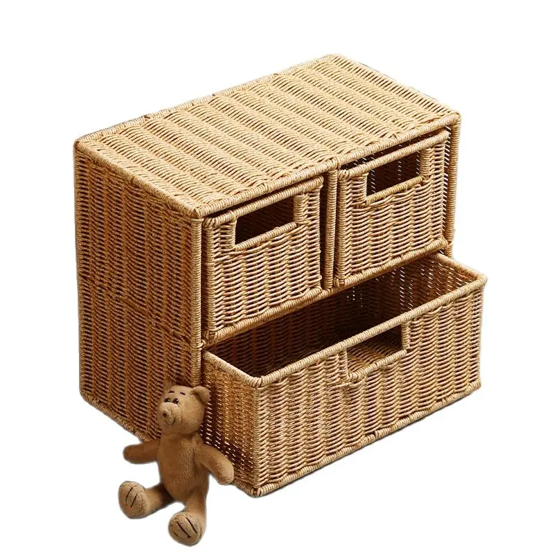 CAMIGEL Handwoven Bedside Table, Bedside Storage Cabinet, Living Room, Bathroom, Balcony Storage Rack
CAMIGEL Handwoven Bedside Table, Bedside Storage Cabinet, Living Room, Bathroom, Balcony Storage Rack