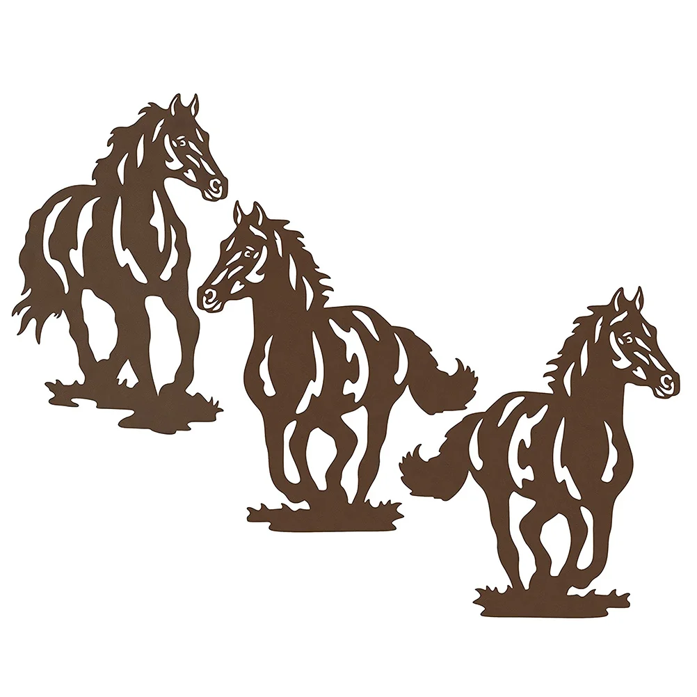3Pcs Indoor Wall Hanging Ornament Wall-Mounted Artistic Craft Hollow Horse Decor
3Pcs Indoor Wall Hanging Ornament Wall-Mounted Artistic Craft Hollow Horse Decor