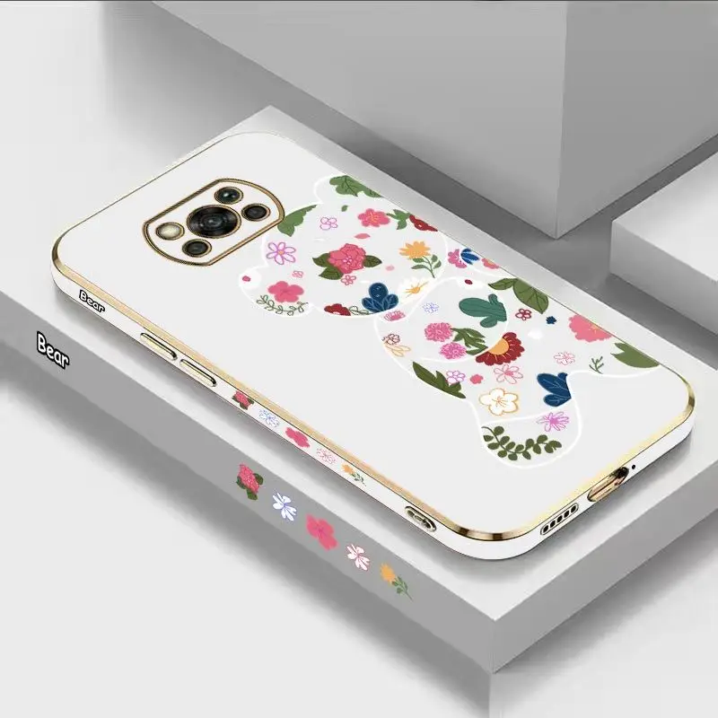 Romantic Flower Bear Luxury Plating Phone Case For Xiaomi Poco M5 M4 Pro F4 X4 GT F4 GT X4 F3 X3 M3 X3 NFC X2 X3 Pro C40 Cover
Romantic Flower Bear Luxury Plating Phone Case For Xiaomi Poco M5 M4 Pro F4 X4 GT F4 GT X4 F3 X3 M3 X3 NFC X2 X3 Pro C40 Cover