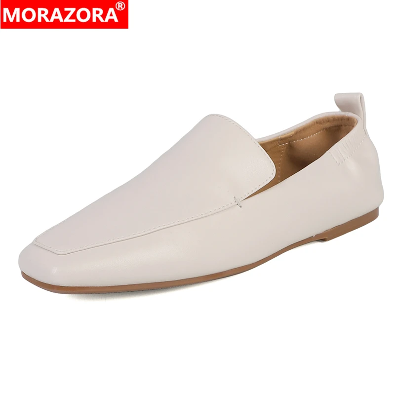 Женские лоферы без застежки MORAZORA, черные однотонные лоферы из натуральной кожи на плоской подошве, с квадратным носком, весна-лето
Женские лоферы без застежки MORAZORA, черные однотонные лоферы из натуральной кожи на плоской подошве, с квадратным носком, весна-лето