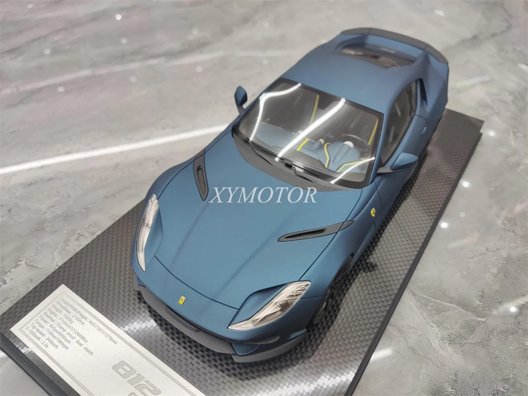 

DM 1:18 For Ferrari 812 Superfast Novitec Limited Resin Diecast Model Car Matte Blue Toys Gifts Hobby Gifts Ornaments Collection