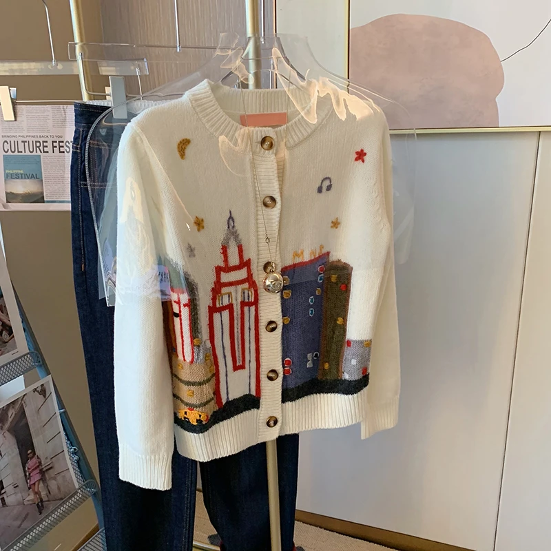 Knitting Women's Sweaters Winter 2022 Cashmere Cardigan Fashion Cartoon Long Sleeves New Korean Jumpers Autumn Clothing
Knitting Women's Sweaters Winter 2022 Cashmere Cardigan Fashion Cartoon Long Sleeves New Korean Jumpers Autumn Clothing