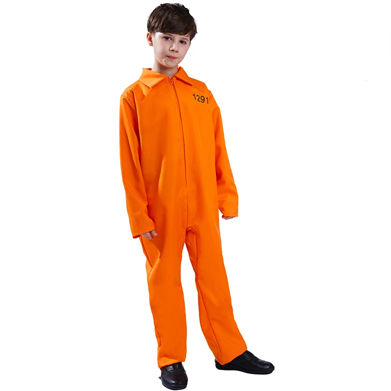 Halloween Kids Prisoner Costume Boy Orange Prisoner Jumpsuit Cosplay Party Costumes
Halloween Kids Prisoner Costume Boy Orange Prisoner Jumpsuit Cosplay Party Costumes