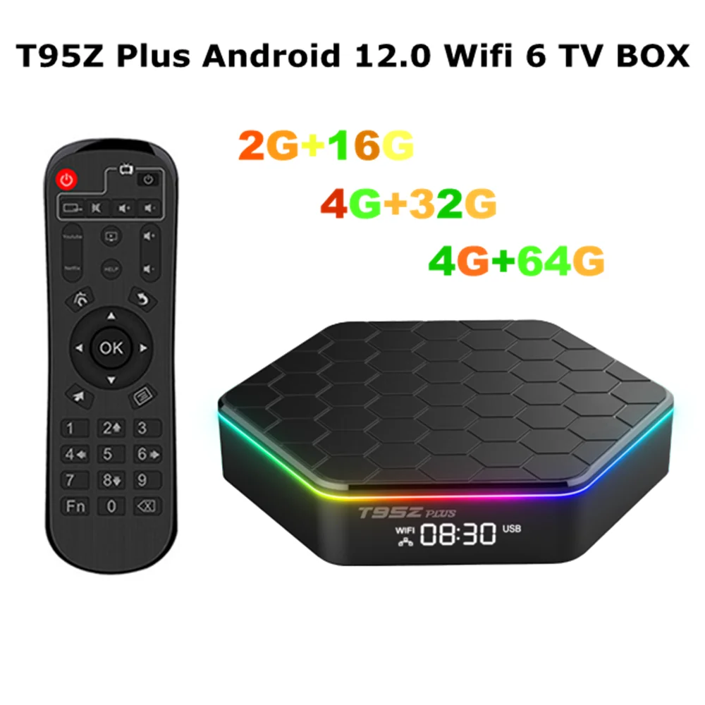 ТВ-приставка T95Z Plus, Wi-Fi 6, Android 12, Allwinner H618, 2 + 16 ГБ, 4 + 32/64 ГБ
ТВ-приставка T95Z Plus, Wi-Fi 6, Android 12, Allwinner H618, 2 + 16 ГБ, 4 + 32/64 ГБ
