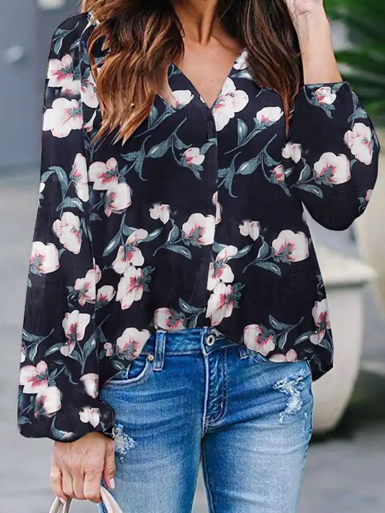Spring Autumn V Neck Shirts 2022 Women's Floral Printed Tops ZANZEA Elegant Blouse Caual Long Sleeve Blusas Oversize Chic Camisa
Spring Autumn V Neck Shirts 2022 Women's Floral Printed Tops ZANZEA Elegant Blouse Caual Long Sleeve Blusas Oversize Chic Camisa