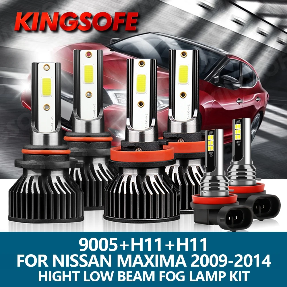 6Pcs LED Headlight H11 9005 HB3 Car Light 12000LM 6000K COB Chip Hight Low Beam Bulbs Fog Lamp Kit For Nissan Maxima 2009-2014
6Pcs LED Headlight H11 9005 HB3 Car Light 12000LM 6000K COB Chip Hight Low Beam Bulbs Fog Lamp Kit For Nissan Maxima 2009-2014