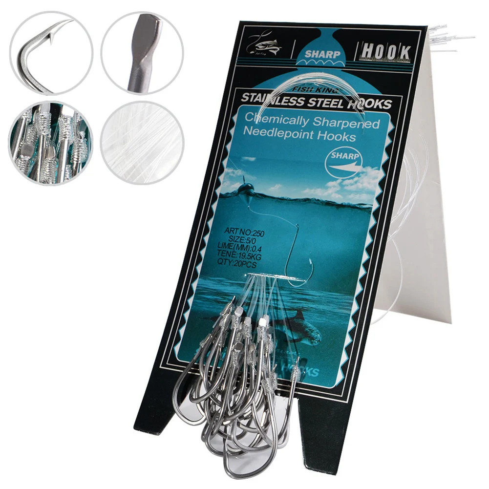 20pcs/Bag High Carbon Steel Hook With Line Rigs Barbed Hooks Anti Tangle Rigging Sharp Fishing Hook Iscas Fish Tackle Pesca
20pcs/Bag High Carbon Steel Hook With Line Rigs Barbed Hooks Anti Tangle Rigging Sharp Fishing Hook Iscas Fish Tackle Pesca