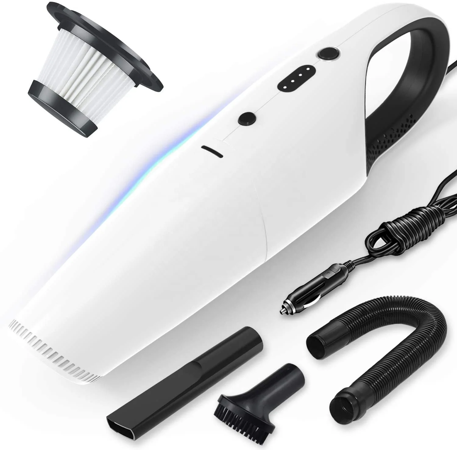 Handheld Car Vacuum Cleaner Black and White Auto Tools Power Time Charging Interior Plastic
Handheld Car Vacuum Cleaner Black and White Auto Tools Power Time Charging Interior Plastic
