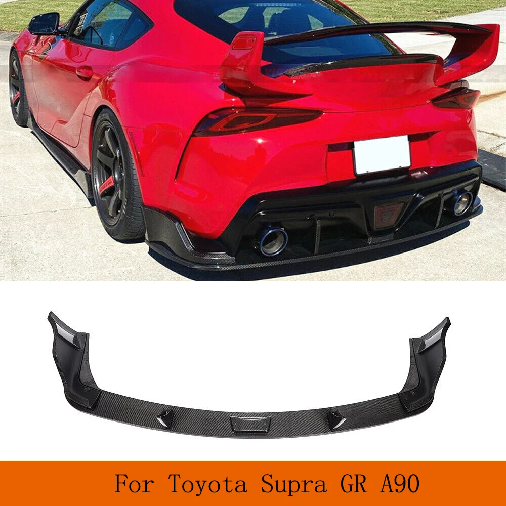 

Rear Carbon Fiber Bumper Diffuser Lip Spoiler for Toyota Supra GR A90 2019-2022 Car Rear Bumper Down Diffuser Lip Spoiler Apron