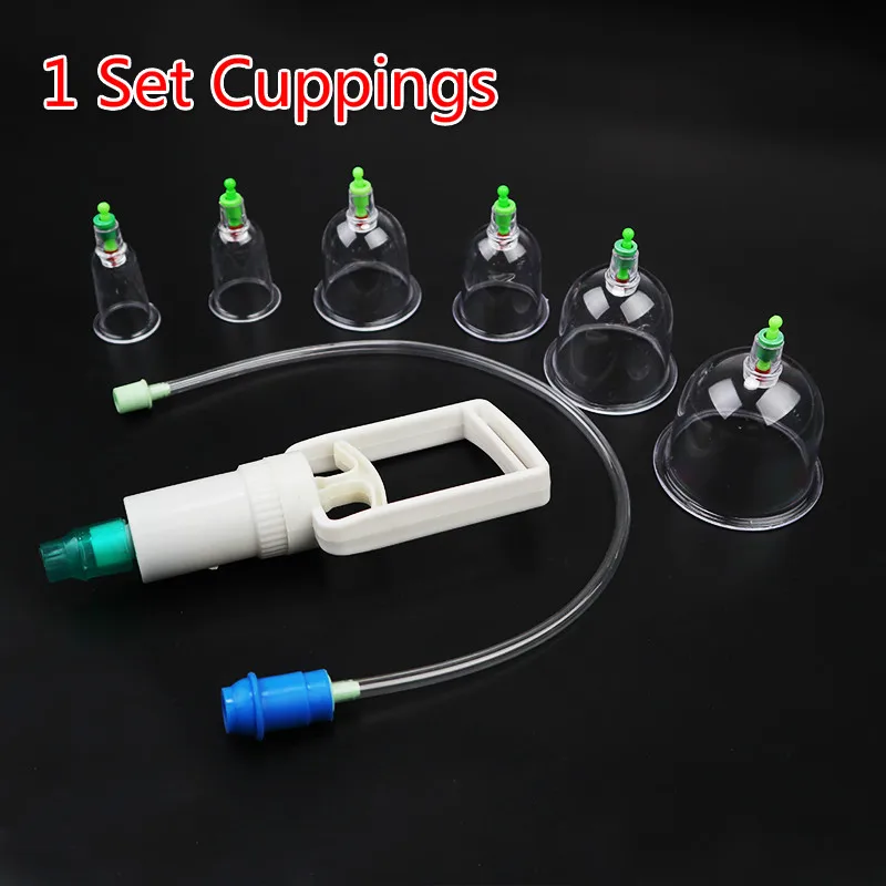 

6 Cups Chinese Medical Vacuum Cans Cupping Cup Cellulite Suction Cup Therapy Back Body Anti-cellulite Massage Health Care Cup