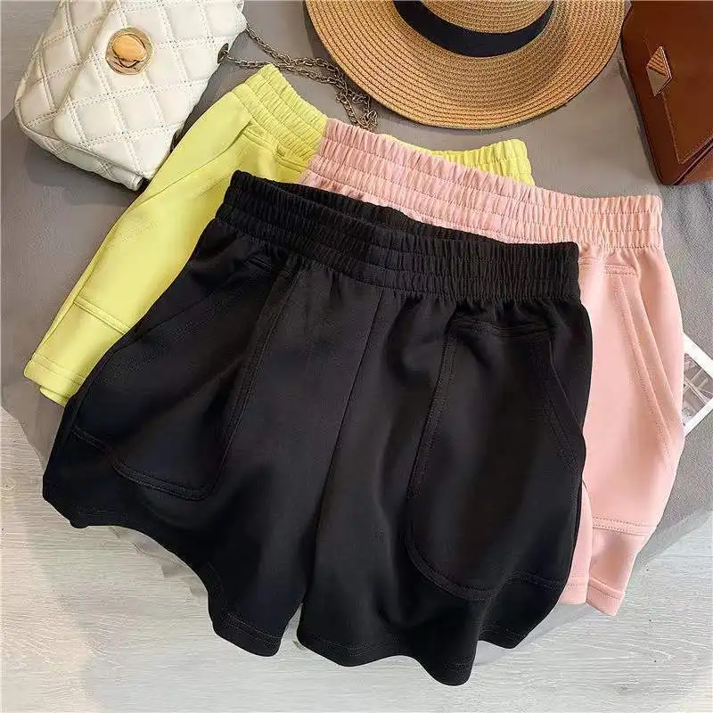 Loose Sports Summer Cycling With Color Pants Pocket High Shorts Girls Elastic Waist Casual Solid Shorts Pants Hot Women's Waist
Loose Sports Summer Cycling With Color Pants Pocket High Shorts Girls Elastic Waist Casual Solid Shorts Pants Hot Women's Waist