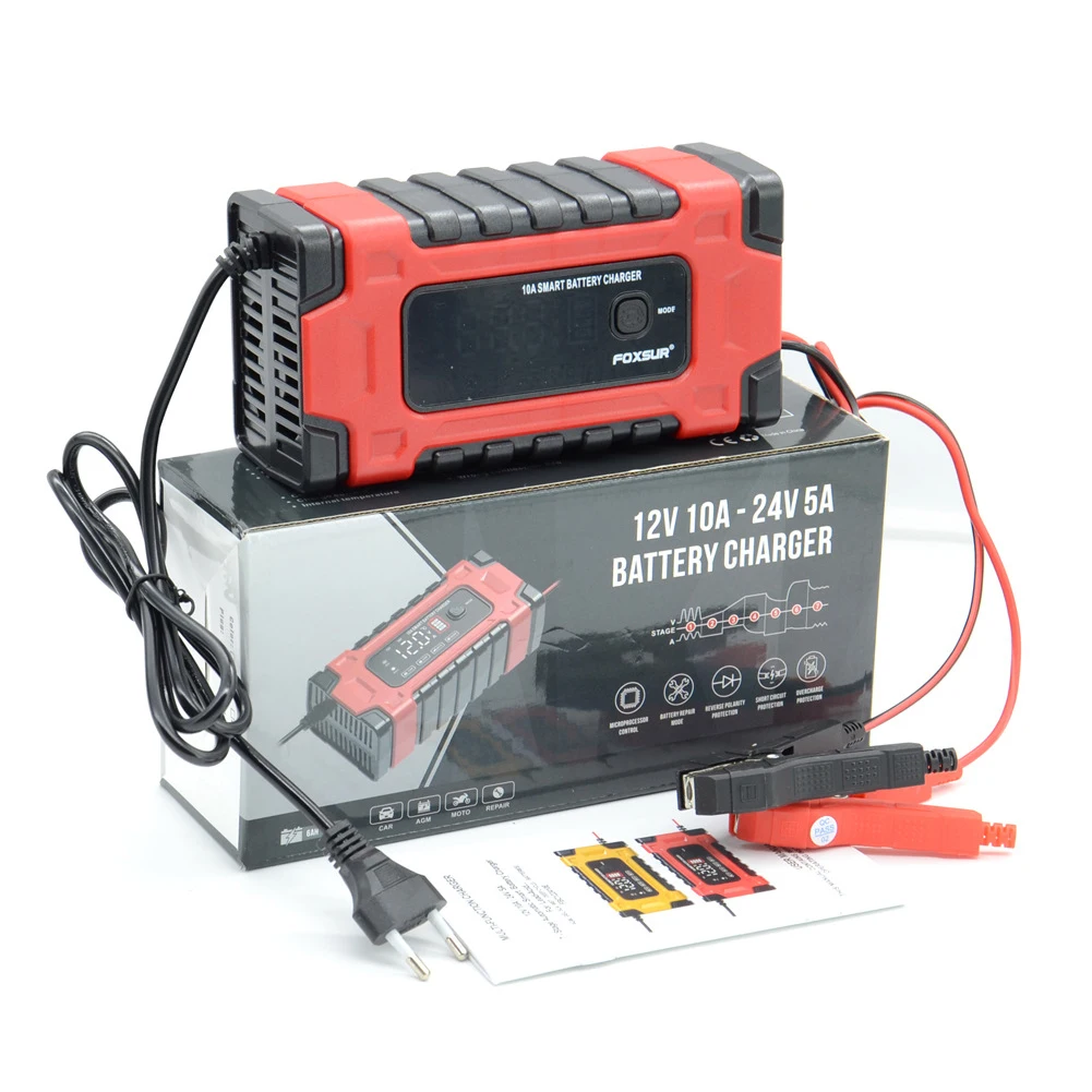 12V-24V 10A Full Automatic Battery-chargers Digital Car Battery Chargers Power Puls Repair Chargers AGM GEL Wet Dry LeadAcid
12V-24V 10A Full Automatic Battery-chargers Digital Car Battery Chargers Power Puls Repair Chargers AGM GEL Wet Dry LeadAcid