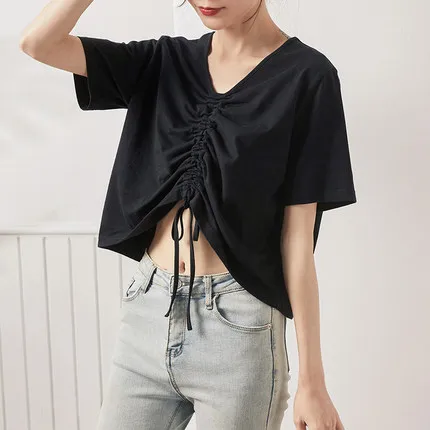Short-sleeved T-shirt women's summer new style blck niche design with white hlf-sleeved tops ll-mtch csul
Short-sleeved T-shirt women's summer new style blck niche design with white hlf-sleeved tops ll-mtch csul