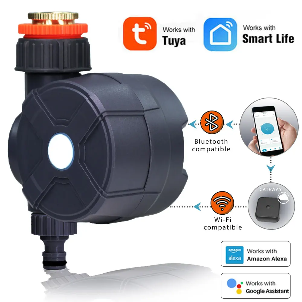 WIFI Bluetooth-compatible Sprinkler Timer for Home Hose Garden Watering System Remote Controller Automatic Irrigation Equipment
WIFI Bluetooth-compatible Sprinkler Timer for Home Hose Garden Watering System Remote Controller Automatic Irrigation Equipment